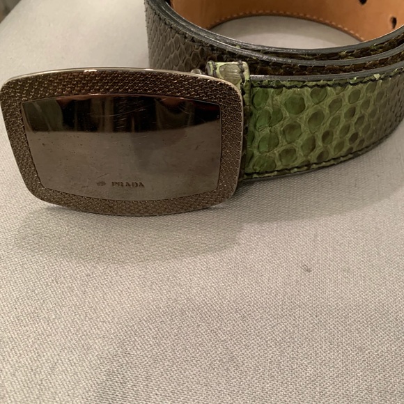 Prada belt authentic, green, real snakeskin - Picture 3 of 8